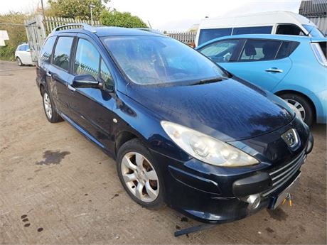 56 - BLUE PEUGEOT 307 SW SE SEMI-AUTO UNRECORDED  - EZW-BVH