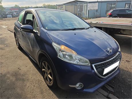 13 - BLUE PEUGEOT 208 ACTIVE UNRECORDED - EZW-UBW