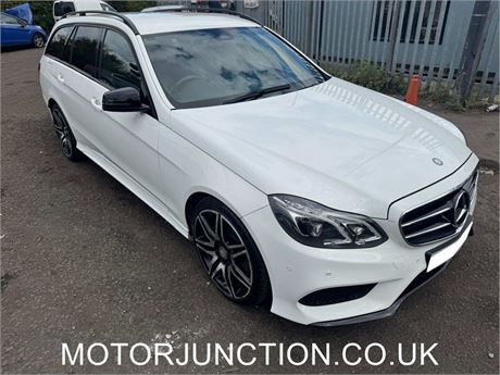 16 - WHITE MERCEDES-BENZ E220 AMG NIGHT ED BLUETEC AUTO EZW-URE