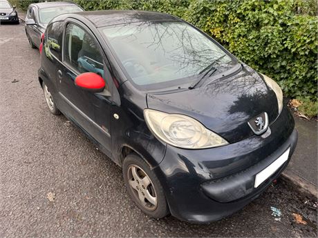 57 - BLACK PEUGEOT 107 SPORT XS UNRECORDED - EZW-NLE