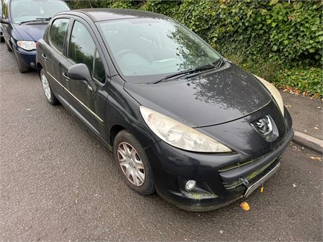 12 - BLACK PEUGEOT 207 ACTIVE  UNRECORDED - EZW-UUW